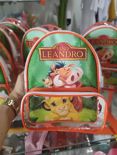 20 Mochilas Infantil Temática Rei Leão - Aniversário