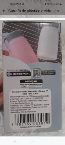 Garrafa de plástico e vidro