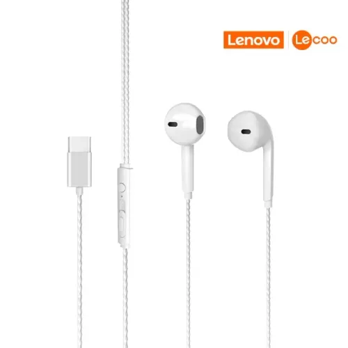 Fone de Ouvido Auricular USB-C Lecoo EH104 Branco - WZetta