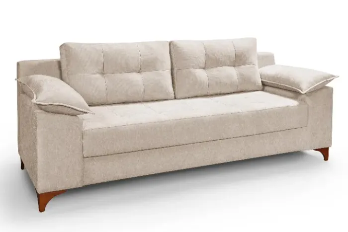 SOFÁ FIXO 3 LUGARES COM PILLOWTOP NOS BRAÇOS
