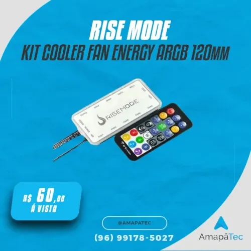 Controladora Gamer Para Cooler Rise Mode Sound ARGB, 6p 10 Fans