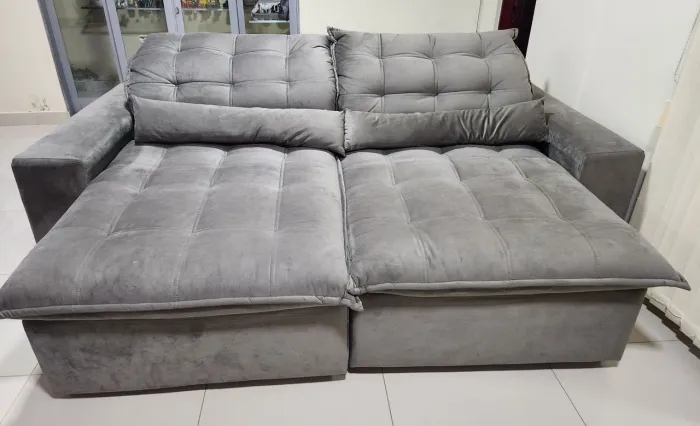 SOFA RETRÁTIL E RECLINÁVEL SEMINOVO (DA LOJA JACAUNA)