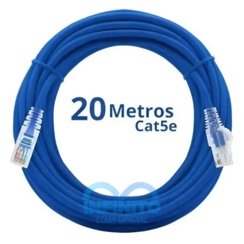 Cabo de Rede 20 Metros, Ethernet, Rj45