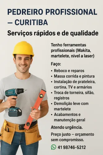 PEDREIRO PROFISSIONAL - CURITIBA