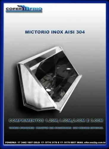 Mictório Sob-medida Inox