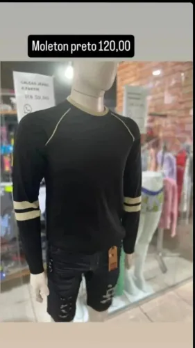 MOLETOM PRETO TAMANHO M