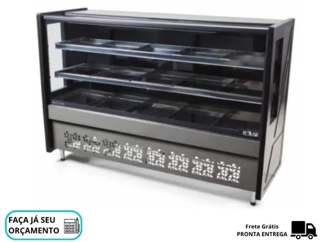 Balcão de Açougue Avícola 1,75M Polar Preto 127/220v