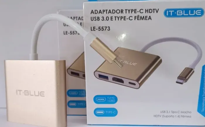 Adaptador Conversor Type C - Usb 3.0 / HDMI 4k e type C Espelhamento !