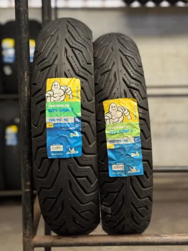 Par de Pneu Michelin City Grip 2 130/70-16 e 110/70-16 Honda Sh 300i/Citycom 300