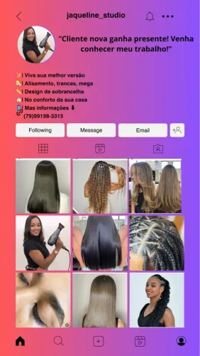  selagem, tratamento e escova e trança , design de sobrancelhas 