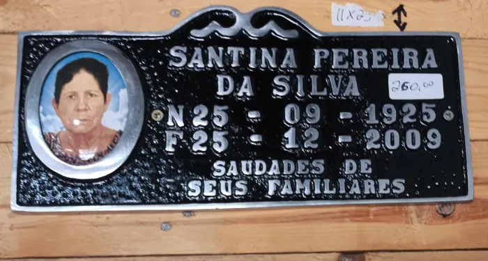 Placa jazigo