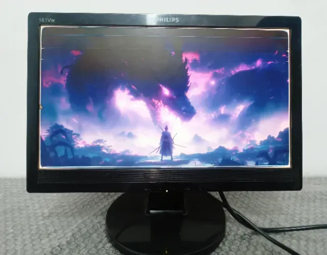Monitor Philips 16 Polegadas  | com base | Detalhe