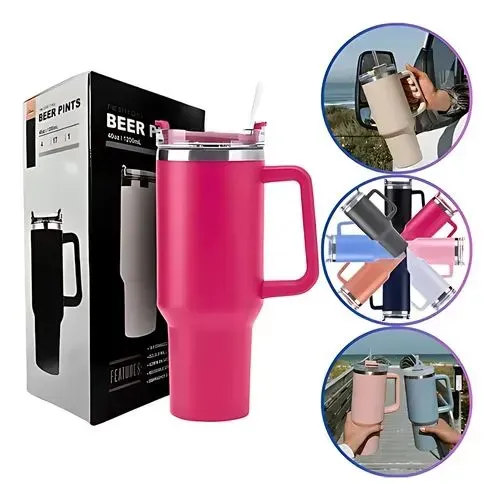 Caneca Térmica Grande 1200ml de Aço Inox