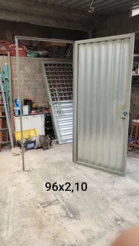 Portão social galvanizado