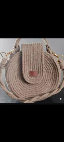 Bolsa de corda de algodão artesanal!
