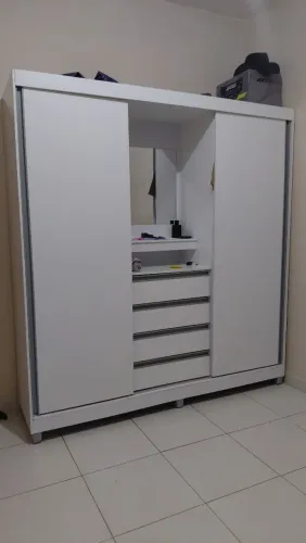 Guarda-Roupa Casal com Espelho 2 Portas 4 Gavetas Fortaleza II Bartira