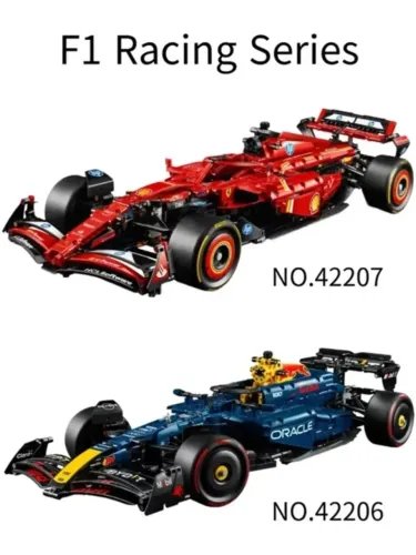 Kit blocos de montar duplo: F1 Ferrari SF-24 (1360 pçs) + Red Bull Racing RB20 (1639 pçs)