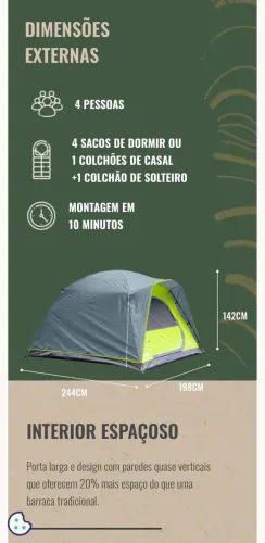 Barraca Amazonia 4 pessoas coleman