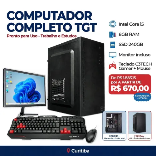 Computador montado troco por notebook i5