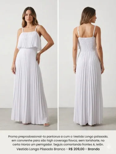 Vestido branco para colaçãode grau, batizado, formatura