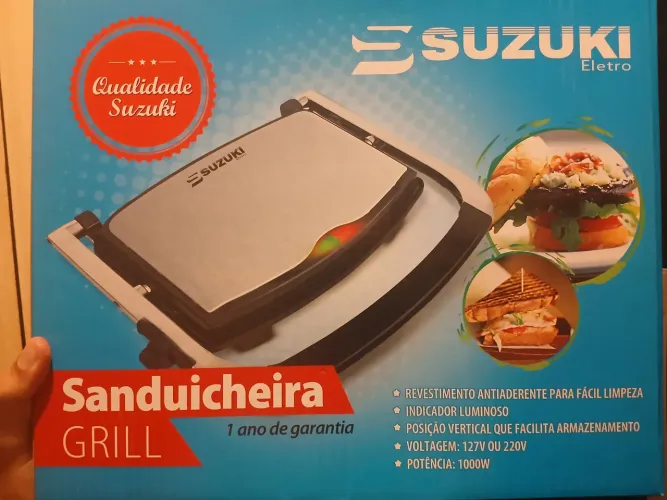  Sanduicheira e Grill Antiaderente Suzuki Eletro usada