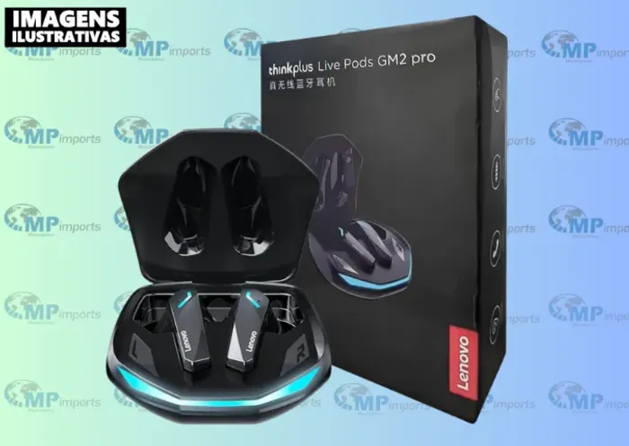 Loja MP Imports: Fone de Ouvido Gamer Lenovo Think Livepods Gm2 Pro, Bluetooth, Preto
