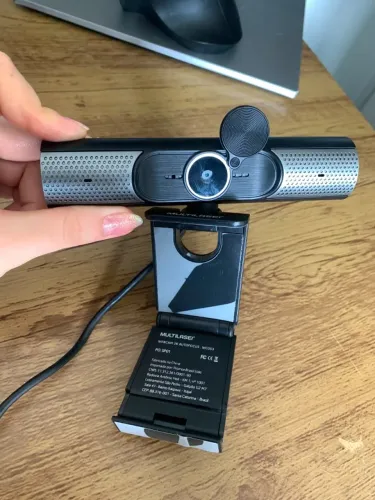 Webcam Multilaser Ultra HD 2K USB com Microfone e Foco Automático - WC053