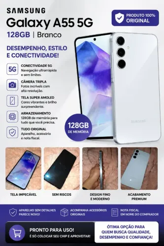 A55 5G 128GB branco original