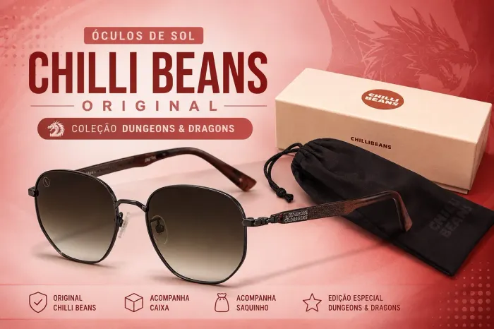 Óculos de Sol Chilli Beans Original | Dungeons & Dragons | Com Caixa