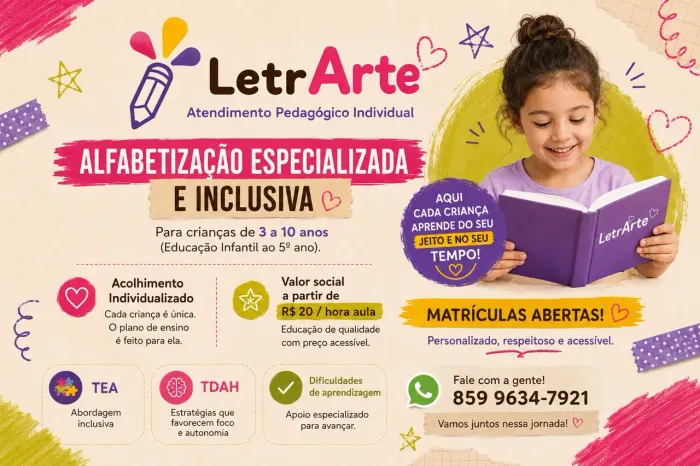 Reforço - Apoio Escolar - Acompanhamento Individual - Educação - Aulas Particulares