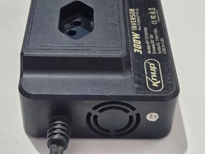 Inversor de tensão veicular até 300W funcionando.