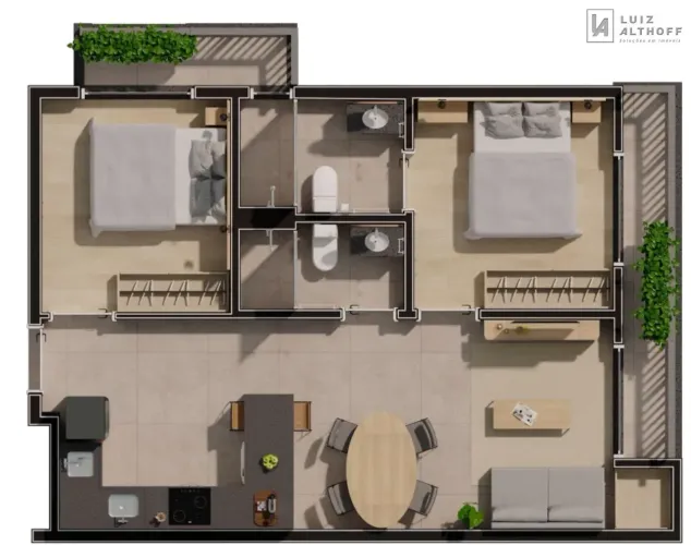 Apartamento com 2 quartos à venda - Centro, Florianópolis/SC