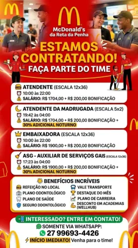 Vaga início imediato