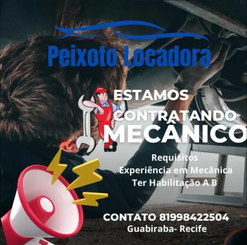 Vaga para mecânico de auto 
