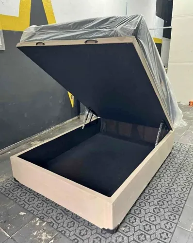 BASE BAU+COLCHÃO D33 COM MOLAS NOVAS DE FÁBRICA