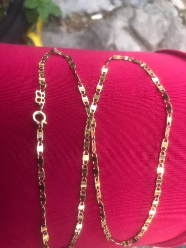 Cordão +pulseira folheado a ouro Romane