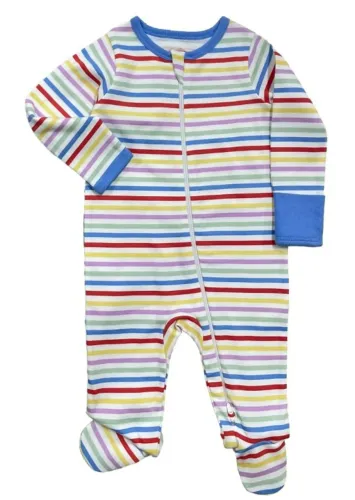 Macacão Bebê 100% algodão Importado EUA zíper duplo, pé e luvinha embutida - Wonder Nation