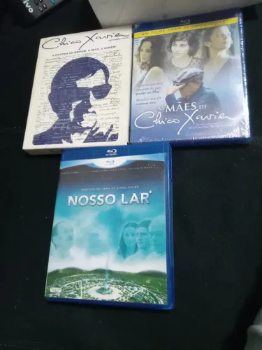 Lote 3 Blu-ray Chico Xavier edição definitiva duplo Mães de Chico lacrado Nosso Lar