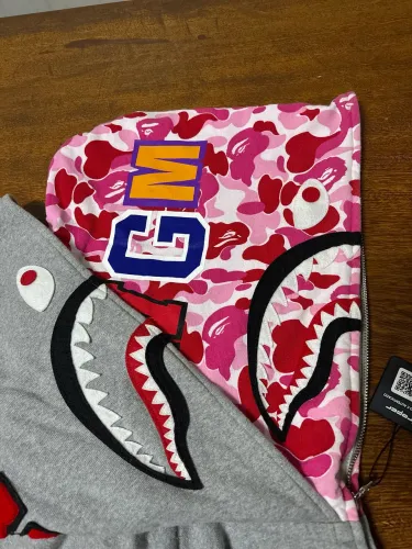 BAPE ABC Camo Shark Wide Fit Full Zip Double Hoodie