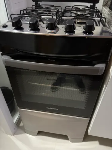 Fogao e forno continental 4 bocas inox 110v