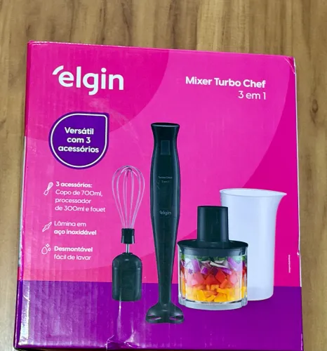 Mixer Elgin Turbo Chef 3 em 1 - Novo na Caixa (Com Processador e Batedor)