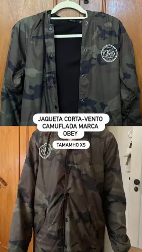 Jaqueta Corta-Vento Camuflada marca Obey (tam. XS)