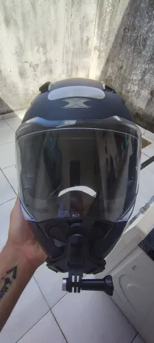Capacete texx escamoteável com viseira solar 