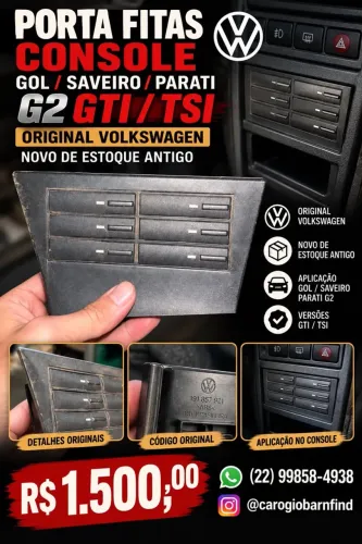 Porta Fitas Console Gol G2 GTI/TSI Original Vw Novo Estoque Antigo
