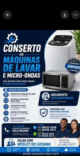 Conserto de Microondas, máquina de lavar Ayer fryer etc...