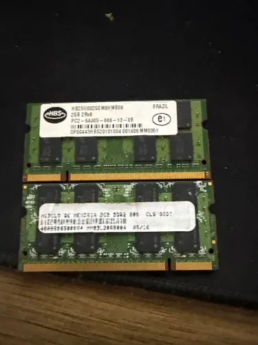 Memória ddr 2 2Gb total 4