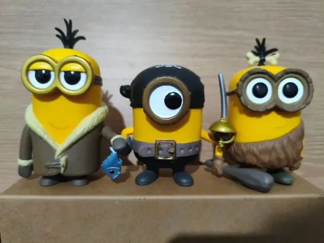 Funko Pop! Minions - Kevin #166, Cro-Minion #169 e Eye Matie #170 (Raros / Vaulted)