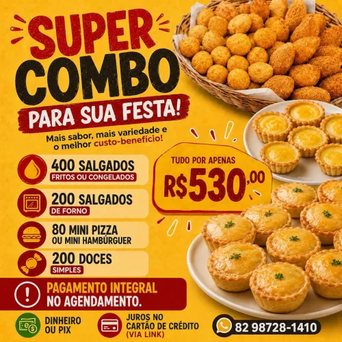 Doces e salgados para sua festa