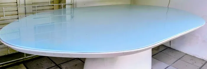 MESA JANTAR COM TAMPO DE VIDRO