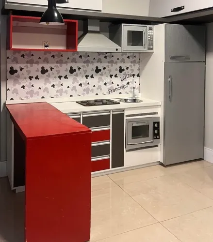 Mini cozinha MDF criança brinquedo